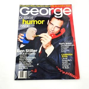 1999 George Magazine August Edition Political Humor Issue -Ben Stiller